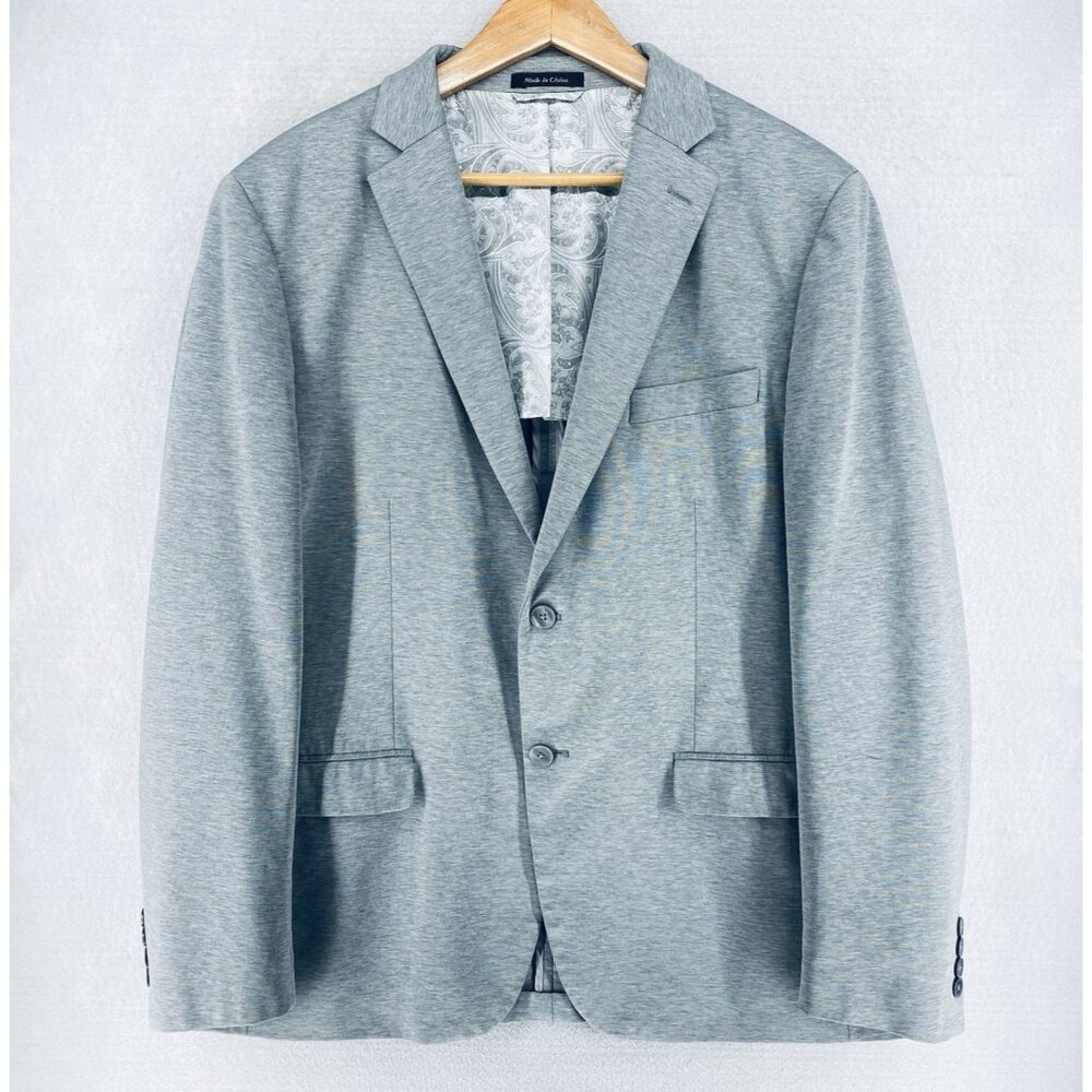 Lauren Ralph Lauren Blazer Mens 44R Gray Cotton Blend Sport Coat Jacket Soft